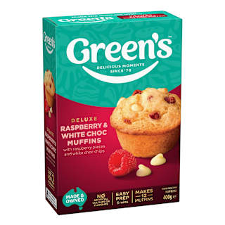 Green's Muffin Mix Raspberry White Choc
