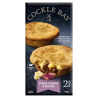 Cockle Bay Steak, Cheese & Bacon Pie