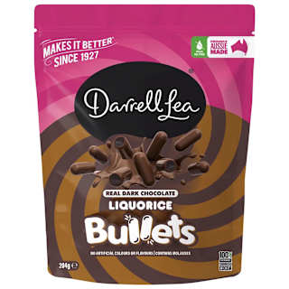 Darrell Lea Dark Chocolate Liquorice Bullets