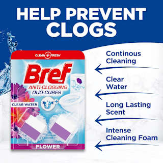 Bref Duo Cubes Flower In Cistern Toilet Cleaner