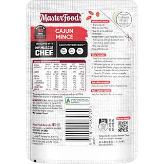 Masterfoods Recipe Base My Muscle Chef Cajun Mince
