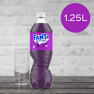 Fanta Grape Zero Sugar Soft Drink Bottle