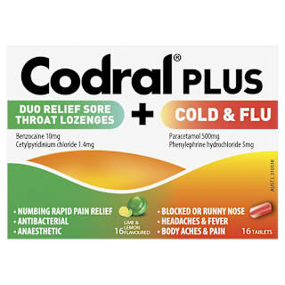 Codral Plus Cold & Flu + Sore Throat Lozenges