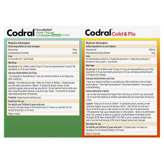 Codral Plus Cold & Flu + Sore Throat Lozenges
