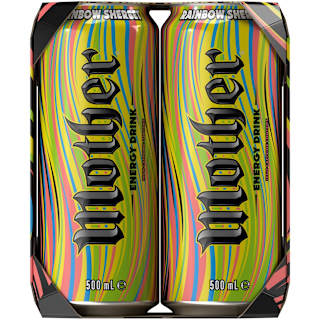 Mother Energy Drink Rainbow Sherbet Cans