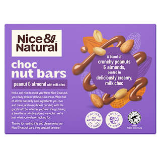 Nice & Natural Chocolate Nut Bars Peanut & Almond