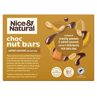 Nice & Natural Chocolate Nut Bars Salted Caramel