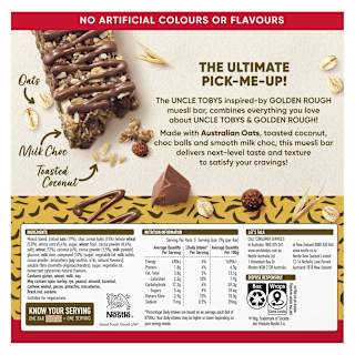 Uncle Tobys Snacks Golden Rough Snack Bars