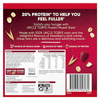 Uncle Tobys Cereal Bar Protein Bar Strawberry & Crème