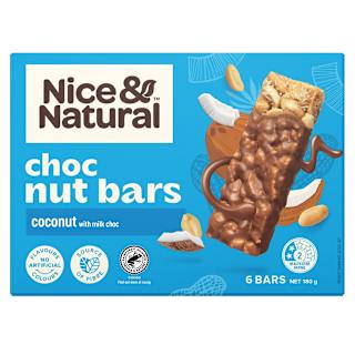 Nice & Natural Chocolate Nut Bars Coconut