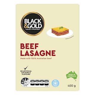 Black & Gold Beef Lasagne
