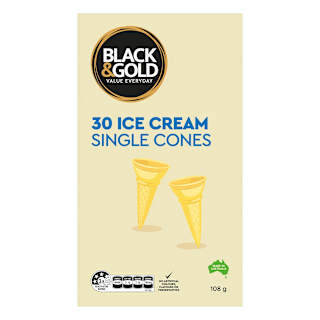 Black & Gold Cornet Cones