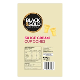 Black & Gold Cup Cones