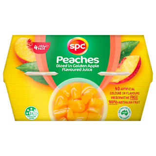 SPC Fruit Snacks Diced Peach Gold Apple Juice
