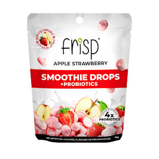 Frisp Fruit Smoothie Drops + Probiotics Strawberry Apple 