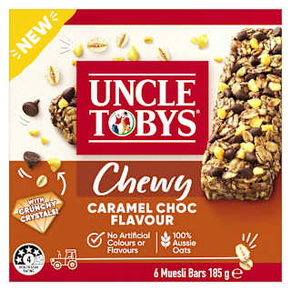 Uncle Tobys Snacks Muesli Bars Caramel Choc