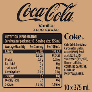 Coca-Cola Zero Sugar Vanilla Cans