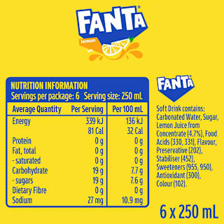 Fanta Flavours Lemon Cans 
