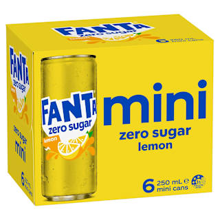 Fanta Zero Sugar Lemon Mini Cans 