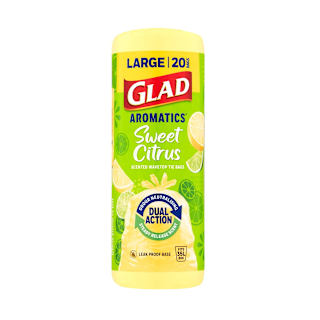 Glad Aromatics Wavetop Kitchen Tidy Bags Large Citrus
