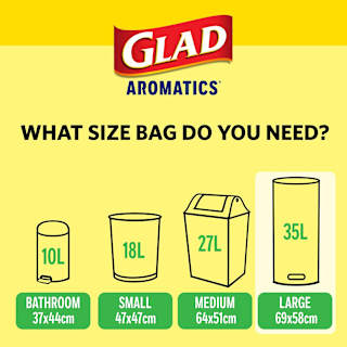Glad Aromatics Wavetop Kitchen Tidy Bags Large Citrus