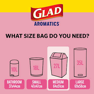 Glad Aromatics Wavetop Kitchen Tidy Bags Medium Cherry 