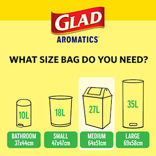 Glad Aromatics Wavetop Kitchen Tidy Bags Medium Citrus