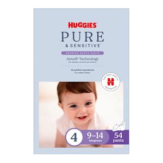 Huggies Pure & Sensitive Nappy Pant Size 4 Large