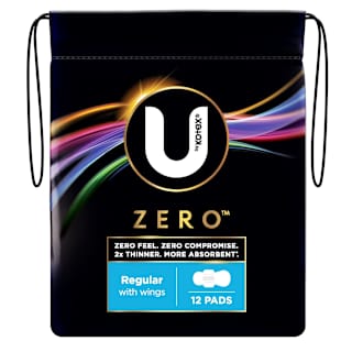 U By Kotex Feminine Pad Zero Regular Wing