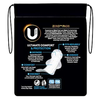 U By Kotex Feminine Pad Zero Regular Wing