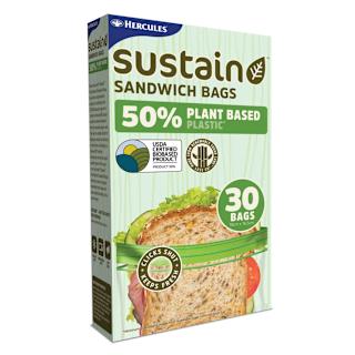 Hercules Sustain Plant Based Sandwich Bags 