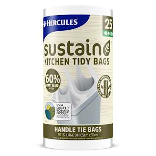 Hercules Sustain Plant Based Kitchen Tidy Bags Medium 