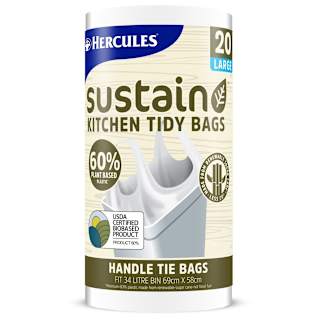 Hercules Sustain Plant Based Kitchen Tidy Bags Large 
