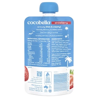 Cocobella Coconut Yoghurt Pouch Strawberry