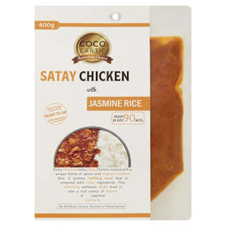 Coco Earth Satay Chicken With Jasmine Rice