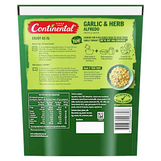 Continental Pasta & Sauce Alfredo Garlic & Herbs