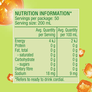 Golden Circle Zero Sugar Fruit Cup Flavoured Cordial