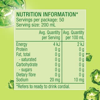 Golden Circle Zero Sugar Lime Flavoured Cordial