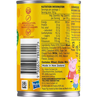 Heinz Novelty Pasta Peppa Pig