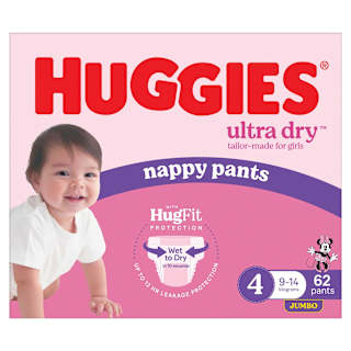 Huggies Diaper Pants Size 4 Girl Jumbo 