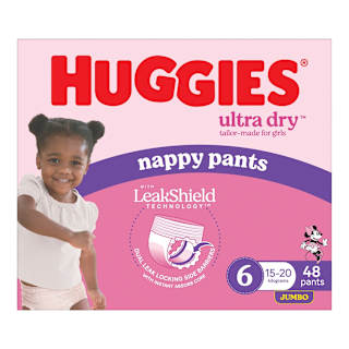 Huggies Diaper Pants Size 6 Girl Jumbo 
