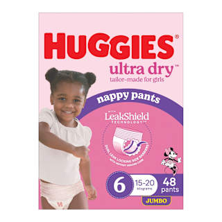 Huggies Diaper Pants Size 6 Girl Jumbo 