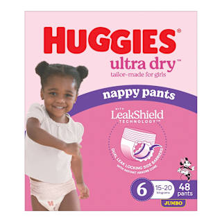 Huggies Diaper Pants Size 6 Girl Jumbo 