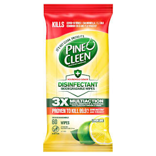 Pine O Cleen Biodegradable Disinfectant Wipes Lemon 