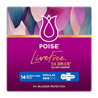 Poise Pad Adultcare Poise Livefree Regular Wing