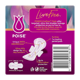 Poise Pad Adultcare Poise Livefree Regular Wing