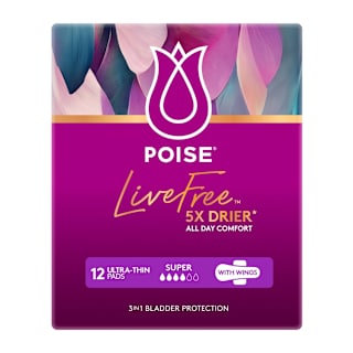 Poise Pad Adultcare Poise Livefree Super Wing