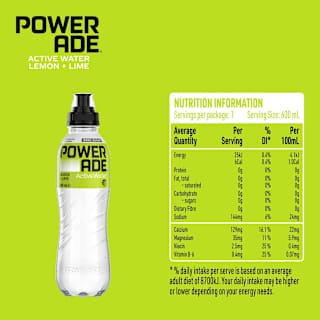 Powerade Active Water Water Lemon Lime