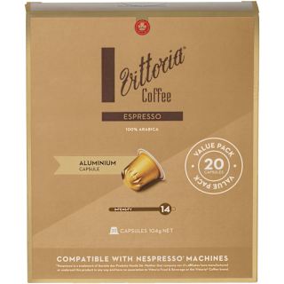 Vittoria Espresso Compatible Aluminium Coffee Capsules 