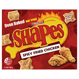 Arnott's Shapes Snacks Spicy Fried Chicken 